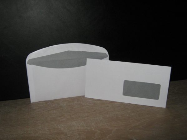 Enveloppes mécanisables C6/5-114X229 Blanc 80g Fenêter 45X100