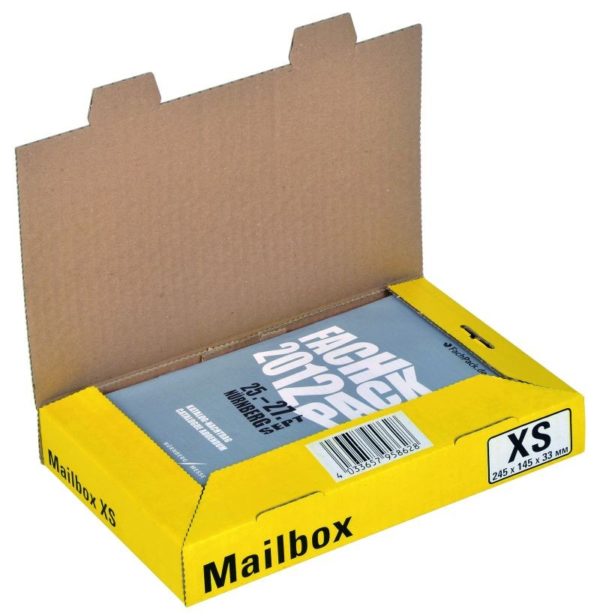 Boîte postale carton jaune 245x145x33mm