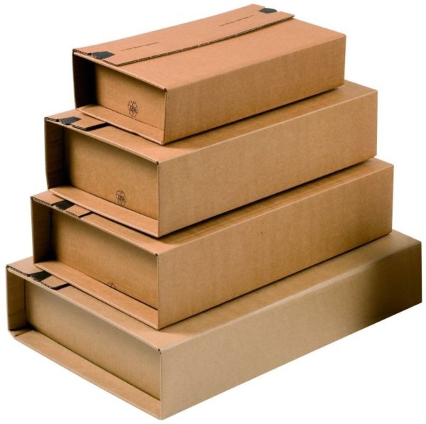 Pack de 2 étuis d'expédition universels bruns 299x175x80mm
